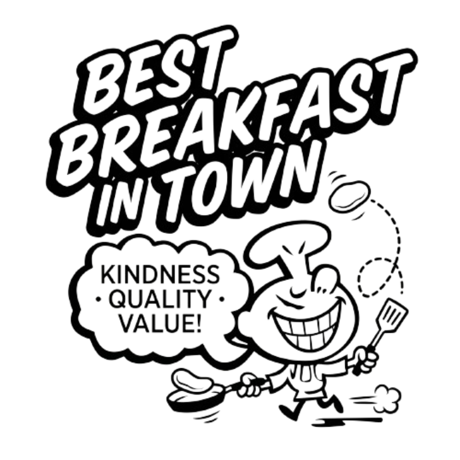 Best Breakfast In Town mascot logo